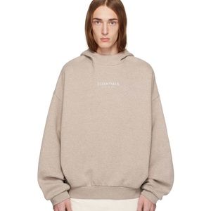 Fear of God Essentials Beige Hoodie M